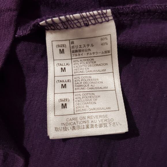 Disney Parks Women's Mickey Mouse Sequin Bling Purple Long Sleeve Top Size M - Picture 8 of 10